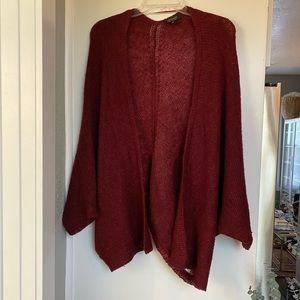 Topshop Bat Wing Cardigan | 8 | red burgundy